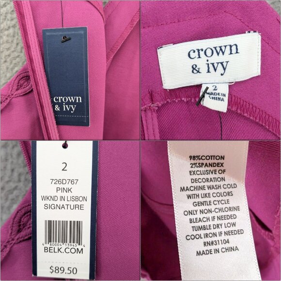 Crown Ivy Mini Halter Dress Solid Pink Weekend In Lisbon Sleeveless Size 2 - Picture 6 of 9